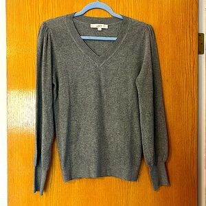 Loft Gray V-neck Sweater
